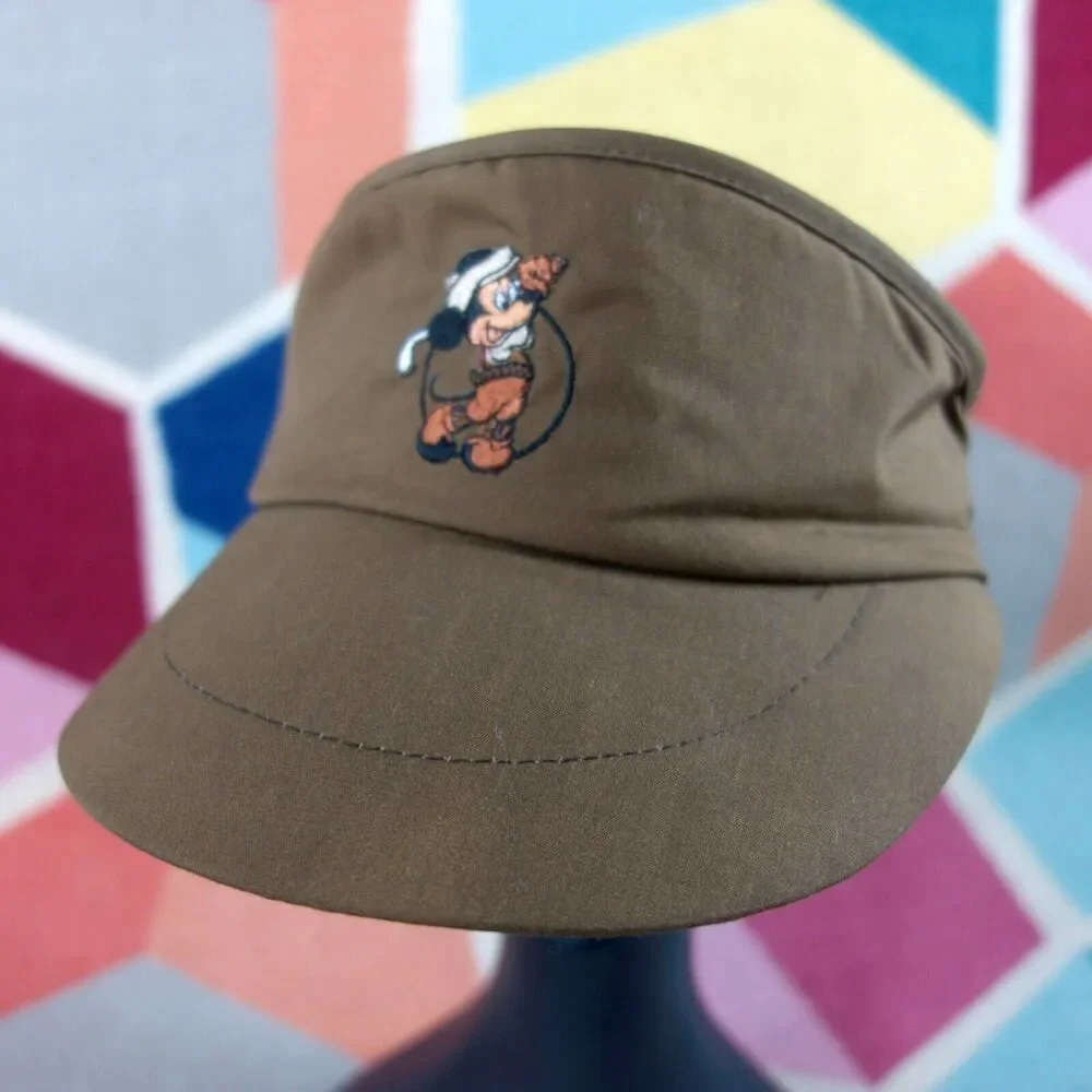 Walt Disney Minnie Mouse‎ Embroidered Visor Brown Adjustable Fit
